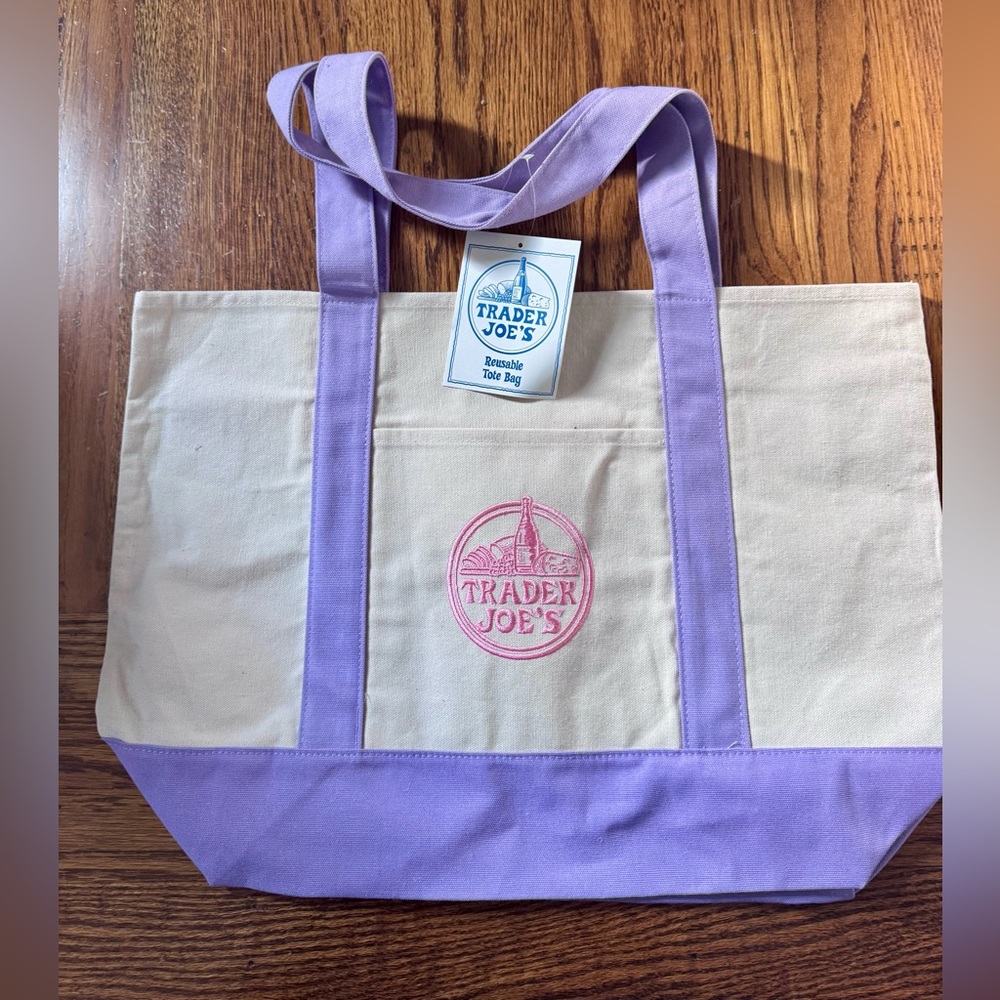 Trader Joe’s Large Lavender Tote Bag